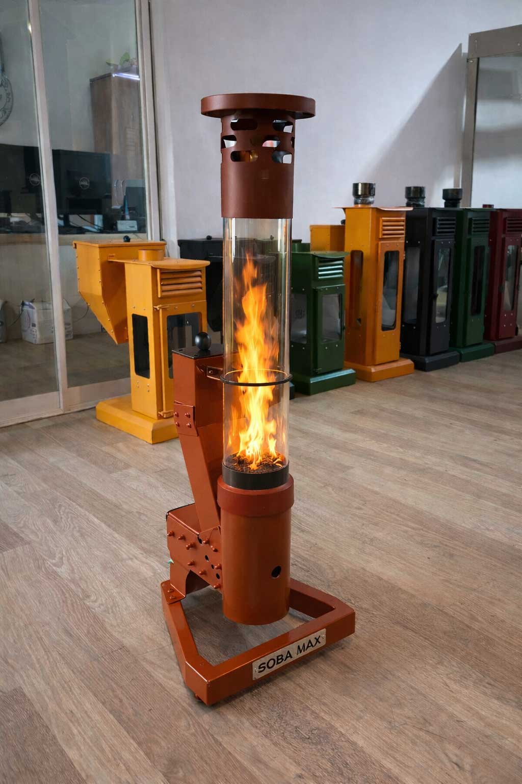 Kırmızı Füze Pelet Sobası
